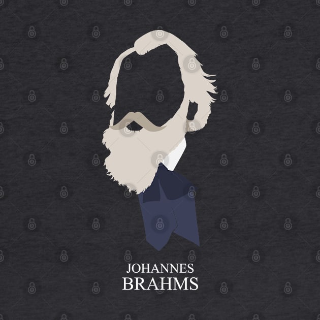 Johannes Brahms - Minimalist Portrait by Wahyu Aji Sadewa